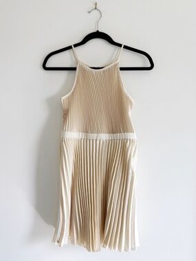 abercrombie kids the a&f giselle pleated high-neck mini dress sz 13/14